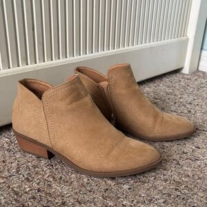 Time and Tru Light Brown Ankle Booties